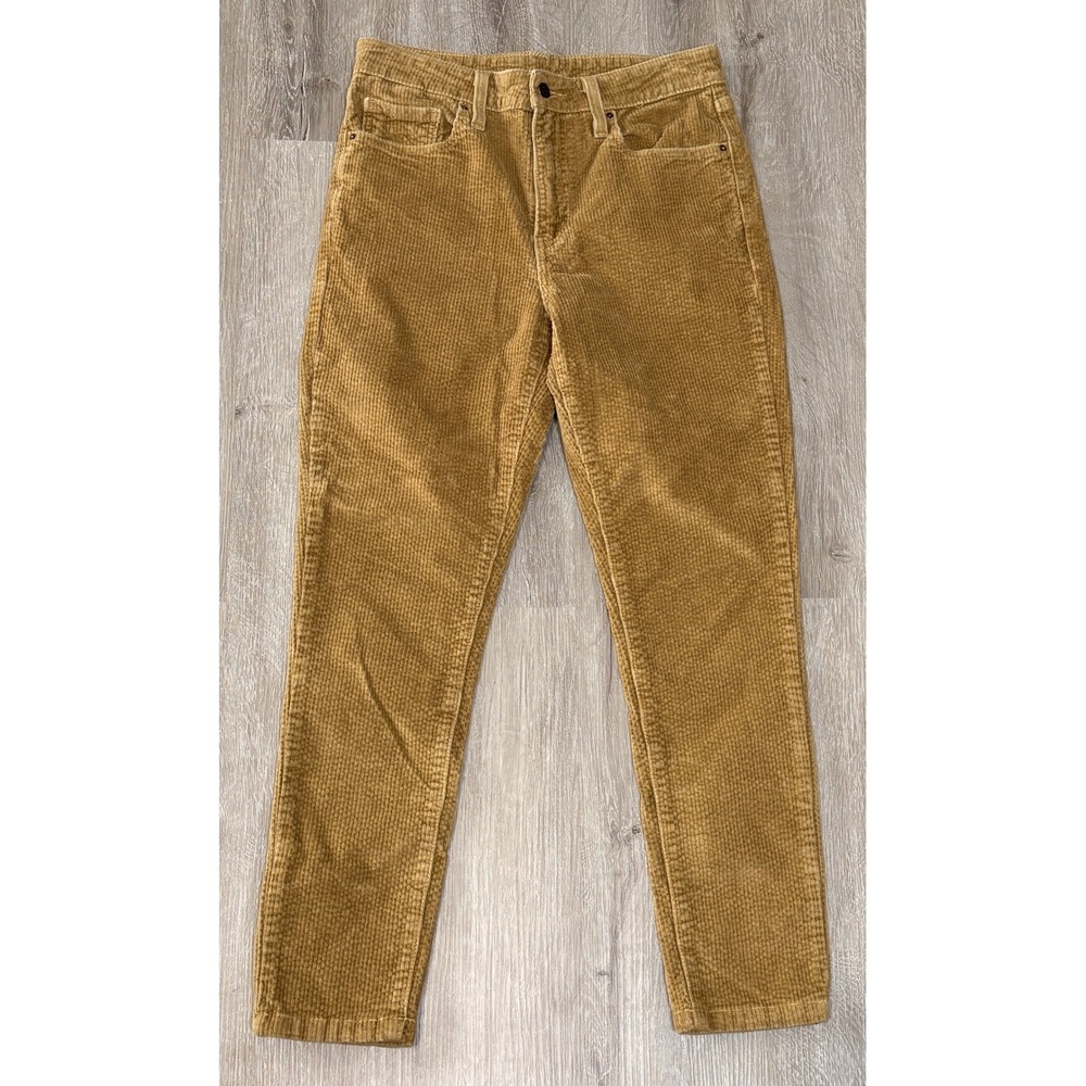 Levis 721 High Rise Skinny Corduroy Pants Mustard Tan Womens W29 L30 18882-1673